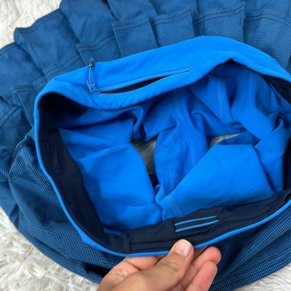 Lululemon Run: Pace Setter Skirt (tall) Cornflower / Black / Cornflower - Picture 4 of 6